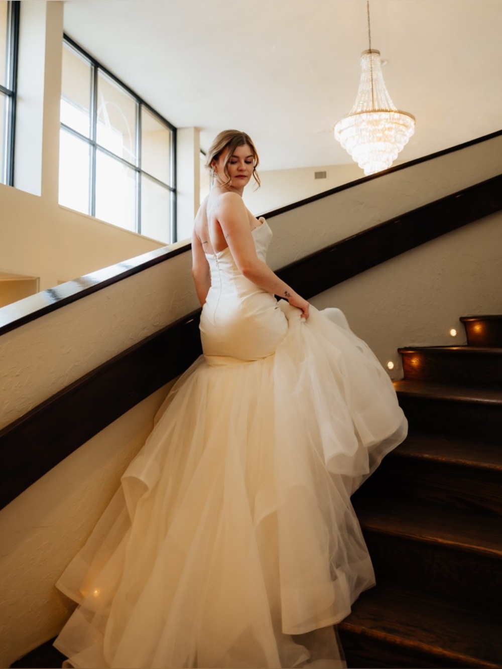 Hayley Paige Occasions Strapless Mermaid Wedding Dress in White